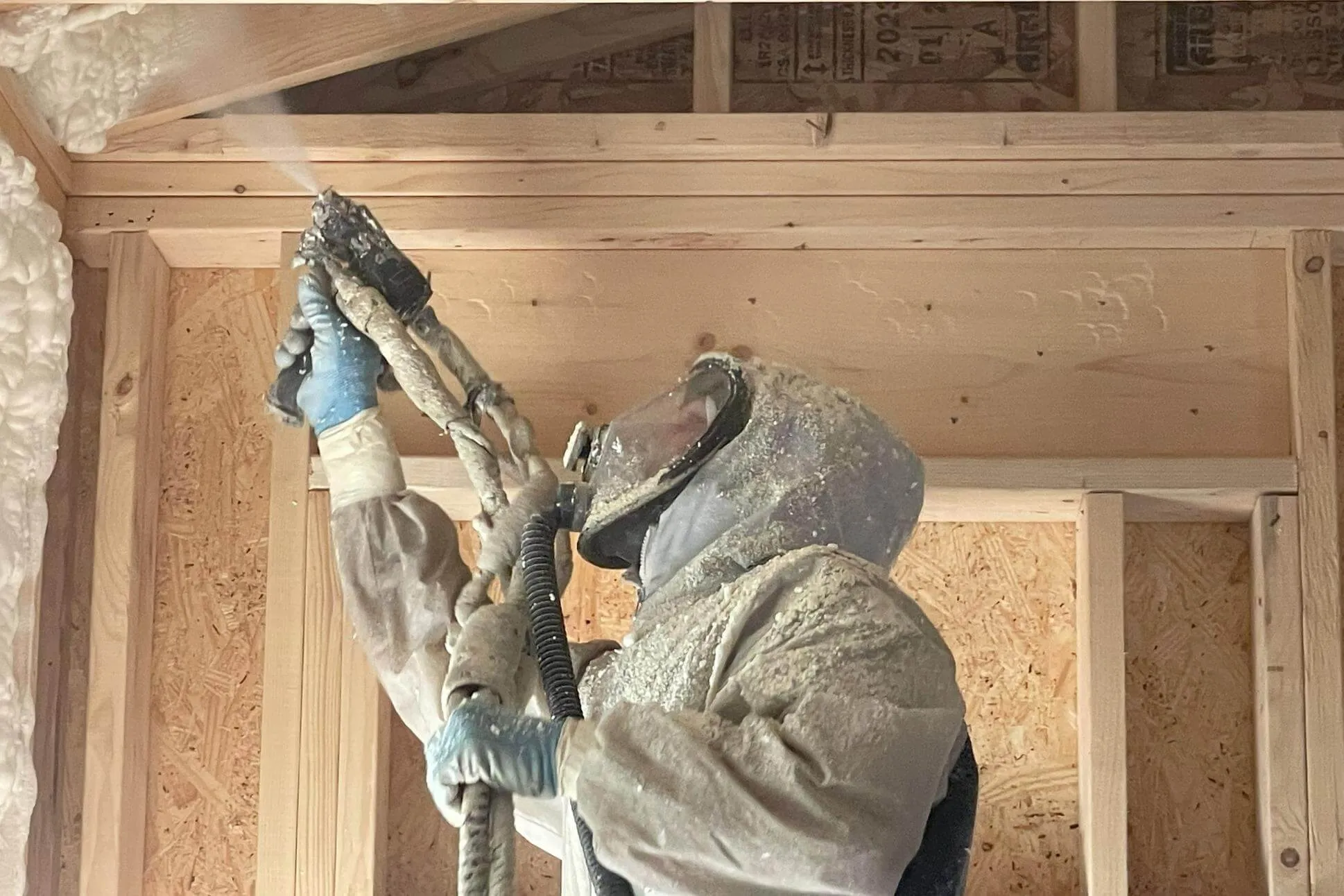 Mechanical penetration sealed with foam